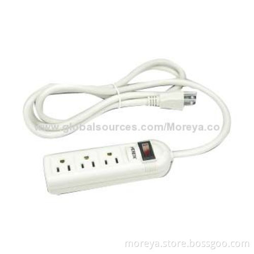 American Standard Power Socket with 3 Socket Outlets, Extension Cord and Overload Protection